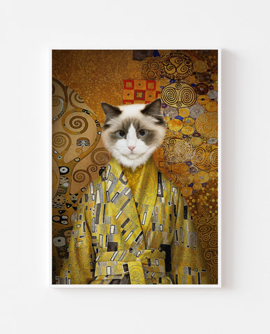 The Gustav Klimt Inspired Custom Pet Pawtrait