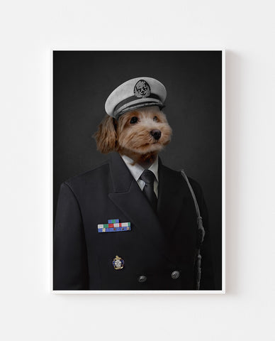 The Navy Officer Custom Pet Pawtrait