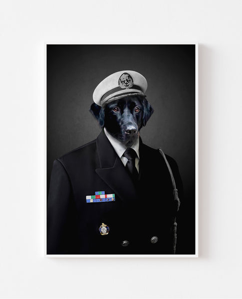 The Navy Officer Custom Pet Pawtrait