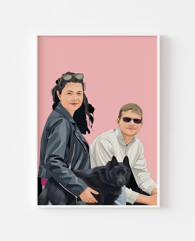 The Modern Custom Pet And Owner Portrait